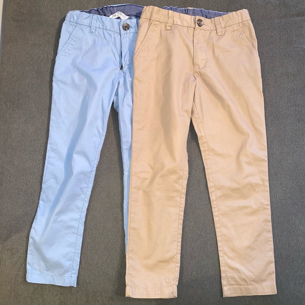 H&M two pairs slim leg trousers size 5-6Y
